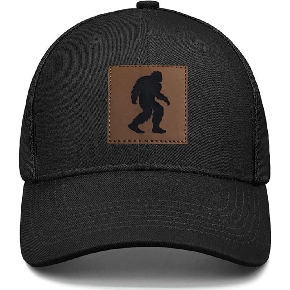 Unisex Light Black Bigfoot Embroidery Adjustable Classic Hunting Baseball Cap